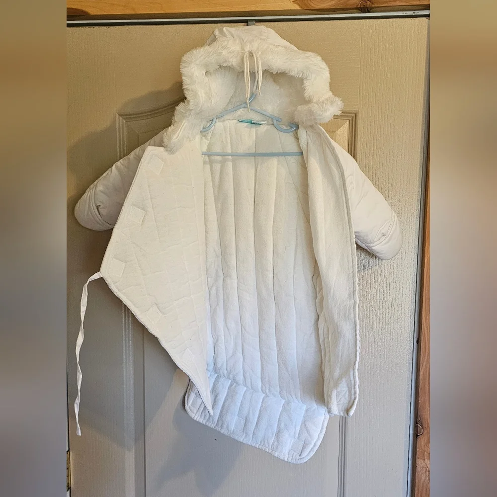 Vintage Unisex White Snow Suit Cover Up By Bright Future